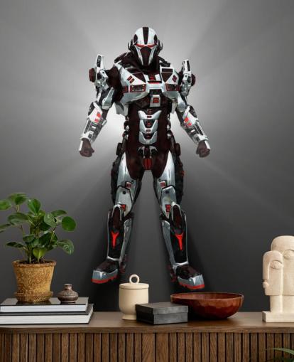 Papel pintado Robot blanco y rojo