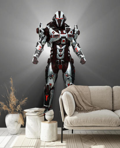 White and Red Robot Wallpaper White and Red Robot Wallpaper