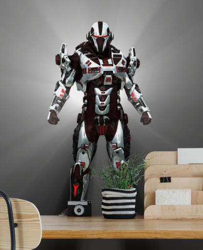 Papier Peint Robot Blanc et Rouge Papier Peint Robot Blanc et Rouge