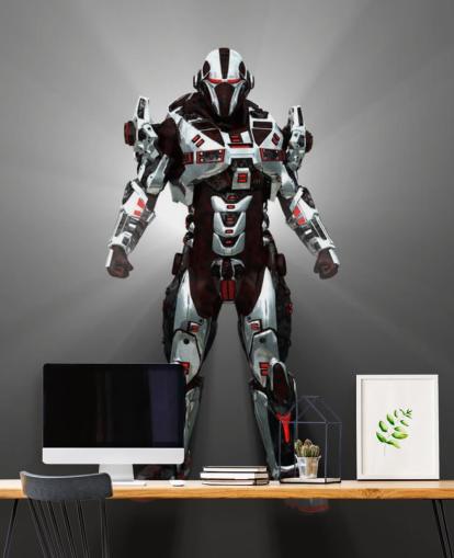 Weiße und rote Roboter Wallpaper Weiße und rote Roboter Wallpaper