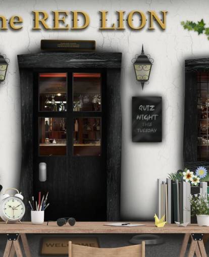 Dorf-Gaststätte Village Pub Wallpaper 