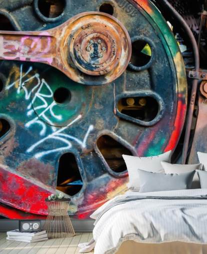 customizable urban art wallpaper mural called Train Ink for bedrooms, home offices and businesses customizable urban art wallpaper mural called Train Ink for bedrooms, home offices and businesses