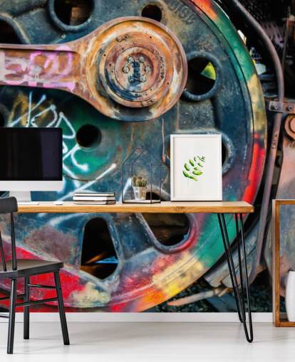 tilpassbar urban kunst tapet veggmaleri kalt Train Ink for soverom, hjemmekontorer og bedrifter