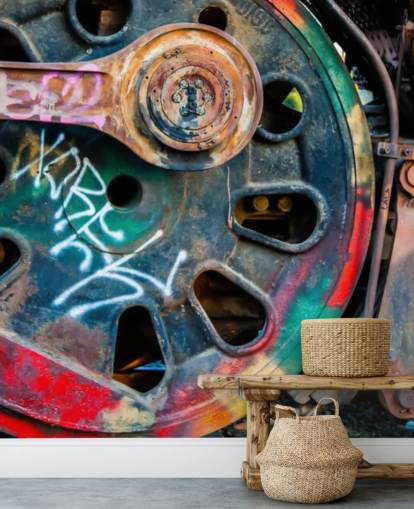 customisable urban art wallpaper mural called Train Ink for bedrooms, home offices and businesses customisable urban art wallpaper mural called Train Ink for bedrooms, home offices and businesses