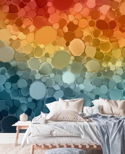 customizable multicolored abstract wall mural called Circular Depths from the Wallsauce Collection customizable multicolored abstract wall mural called Circular Depths from the Wallsauce Collection