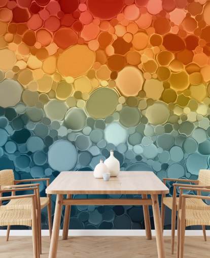 anpassningsbar mångfärgad abstrakt väggmålning som heter Circular Depths från Wallsauce Collection anpassningsbar mångfärgad abstrakt väggmålning som heter Circular Depths från Wallsauce Collection