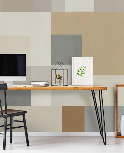 fresque murale abstraite neutre personnalisable appelée Agnes Plane de la collection Sir Edward x Grigory Gladarev