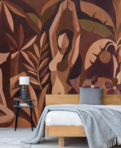 brown custom abstract art mural called Amber Veil by Sir Edward brown custom abstract art mural called Amber Veil by Sir Edward