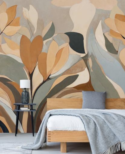 mural floral abstrato personalizável chamado Emil's Bloom de Sir Edward para quartos e salas de estar mural floral abstrato personalizável chamado Emil's Bloom de Sir Edward para quartos e salas de estar