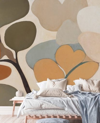 mural floral abstrato personalizável chamado Emil's Bouquet de Sir Edward para quartos e corredores mural floral abstrato personalizável chamado Emil's Bouquet de Sir Edward para quartos e corredores