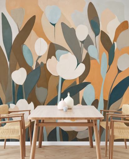mural floral abstracto personalizado llamado Emil's Meadow de Sir Edward para cocinas y dormitorios mural floral abstracto personalizado llamado Emil's Meadow de Sir Edward para cocinas y dormitorios