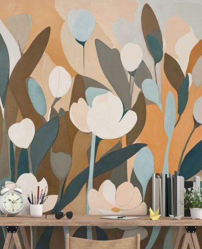 custom abstract floral mural called Emil’s Meadow from Sir Edward for kitchens and bedrooms custom abstract floral mural called Emil’s Meadow from Sir Edward for kitchens and bedrooms