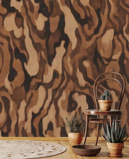 customisable wood effect mural called Ettore Grain by Sir Edward for dining rooms and living rooms
