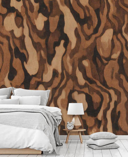 personalisierbares Wandbild mit Holzeffekt namens Ettore Grain von Sir Edward für Esszimmer und Wohnzimmer