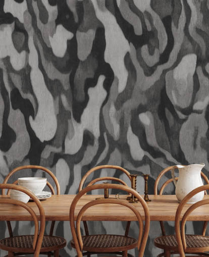 peinture murale à effet bois gris personnalisable appelée Ettore Line de Sir Edward