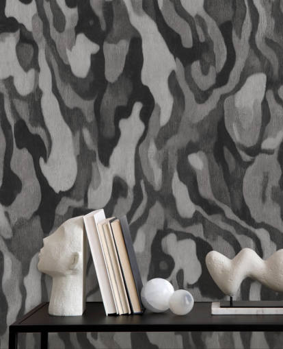 customisable grey wood effect mural called Ettore Line by Sir Edward customisable grey wood effect mural called Ettore Line by Sir Edward