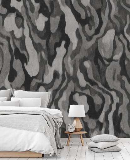 customisable grey wood effect mural called Ettore Line by Sir Edward customisable grey wood effect mural called Ettore Line by Sir Edward