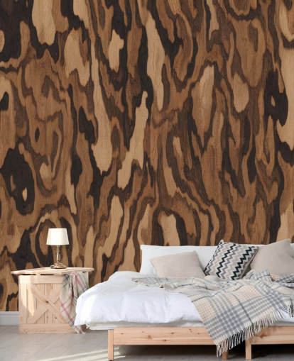 brown customisable wood effect mural called Ettore Walnut from Sir Edward brown customisable wood effect mural called Ettore Walnut from Sir Edward