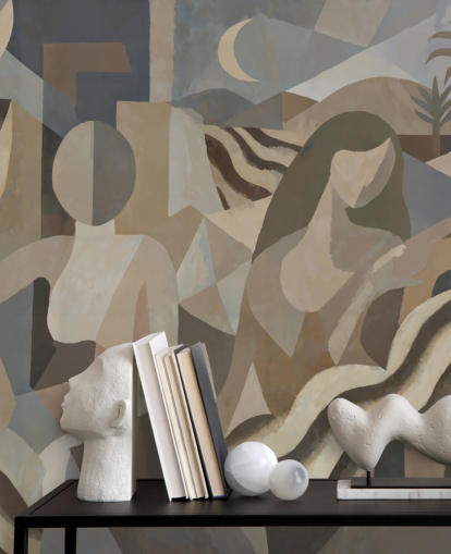 peinture murale abstraite personnalisée appelée Lunar Drift par Sir Edward pour les murs décoratifs et les salles à manger peinture murale abstraite personnalisée appelée Lunar Drift par Sir Edward pour les murs décoratifs et les salles à manger