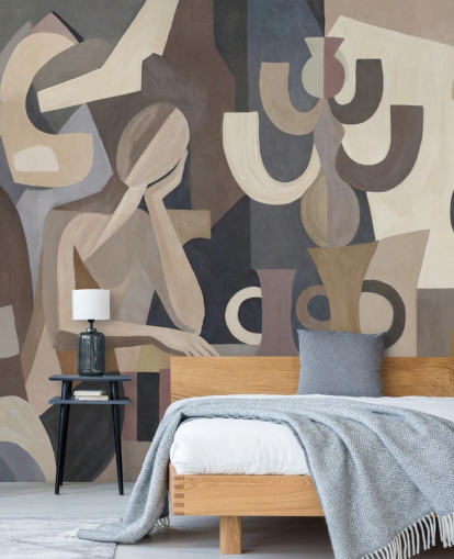 custom abstract modern mural called Lunar Silence by Sir Edward custom abstract modern mural called Lunar Silence by Sir Edward