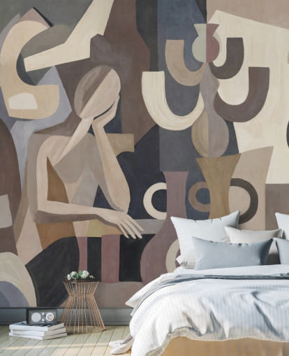 murale moderno astratto personalizzato chiamato Lunar Silence di Sir Edward