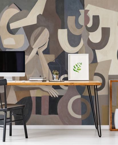 murale moderno astratto personalizzato chiamato Lunar Silence di Sir Edward murale moderno astratto personalizzato chiamato Lunar Silence di Sir Edward