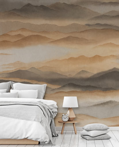 custom abstract scenery mural called Roerich Silence from Sir Edward custom abstract scenery mural called Roerich Silence from Sir Edward