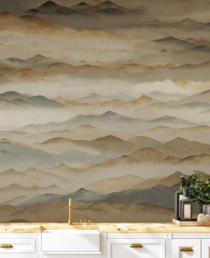 custom abstract mural called Roerich Twilight from Sir Edward for bedrooms and home offices custom abstract mural called Roerich Twilight from Sir Edward for bedrooms and home offices