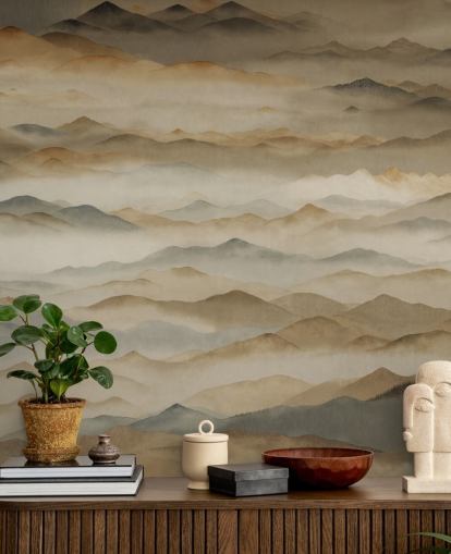custom abstract mural called Roerich Twilight from Sir Edward for bedrooms and home offices custom abstract mural called Roerich Twilight from Sir Edward for bedrooms and home offices
