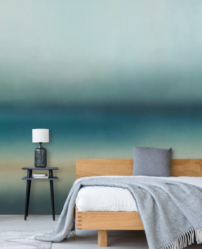 murale minimalista blu personalizzabile chiamato Rotko Blush di Sir Edward per bagni e cucine