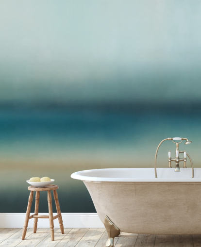 customisable blue minimalist wall mural called Rotko Blush from Sir Edward for bathrooms and kitchens