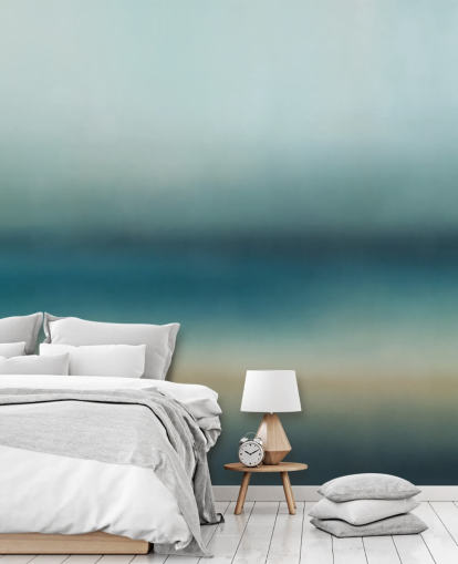 customisable blue minimalist wall mural called Rotko Blush from Sir Edward for bathrooms and kitchens
