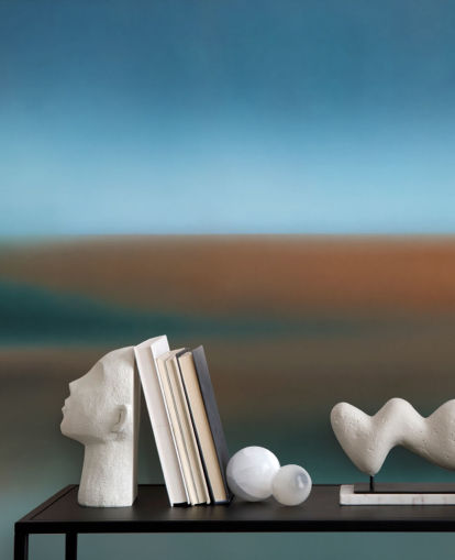 brugerdefineret abstrakt blå minimalistisk vægmaleri kaldet Roko Clay fra Sir Edward brugerdefineret abstrakt blå minimalistisk vægmaleri kaldet Roko Clay fra Sir Edward
