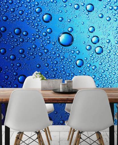 Decorazione murale con gocce di pioggia blu Decorazione murale con gocce di pioggia blu