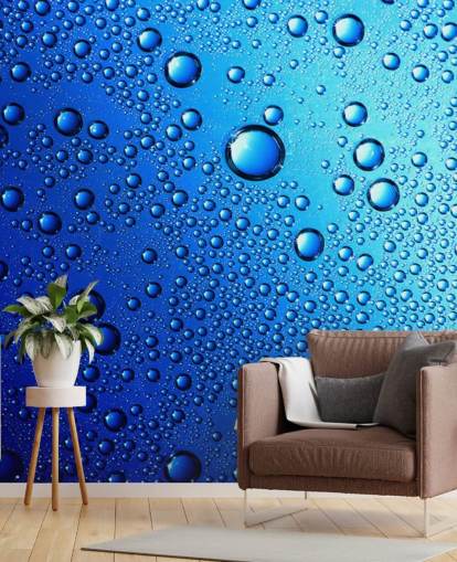 Décoration murale gouttes de pluie bleues Décoration murale gouttes de pluie bleues