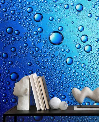 Fotomural Gotas de lluvia azules