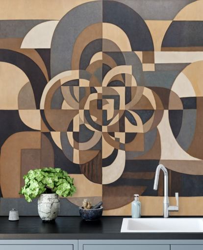 customisable abstract shapes mural called Silent Passage from the Sir Edward x Grigory Gladarev collection