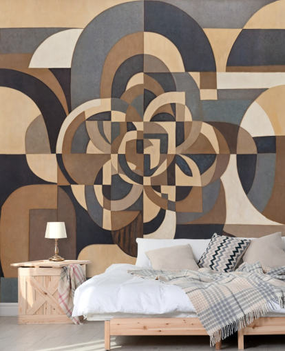 customisable abstract shapes mural called Silent Passage from the Sir Edward x Grigory Gladarev collection