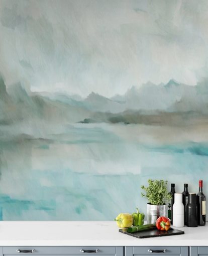 blue and grey customisable abstract mural called Velvet Horizon from Sir Edward for bathrooms and kitchens blue and grey customisable abstract mural called Velvet Horizon from Sir Edward for bathrooms and kitchens