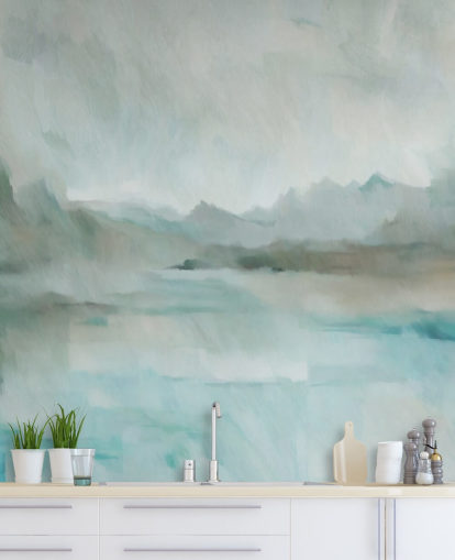 blue and grey customisable abstract mural called Velvet Horizon from Sir Edward for bathrooms and kitchens blue and grey customisable abstract mural called Velvet Horizon from Sir Edward for bathrooms and kitchens