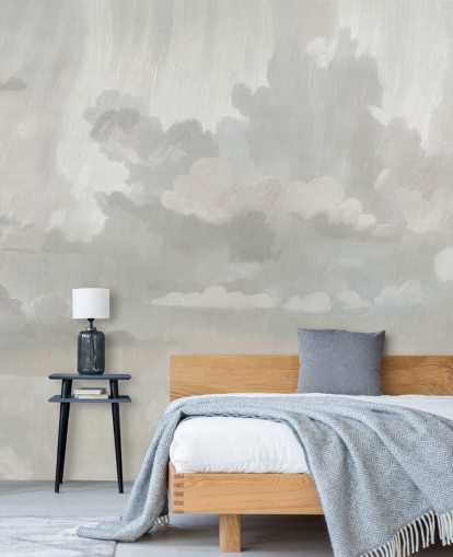 grått abstrakt skymaleri kalt Velvet Smoke fra Sir Edward for hjemmekontorer grått abstrakt skymaleri kalt Velvet Smoke fra Sir Edward for hjemmekontorer