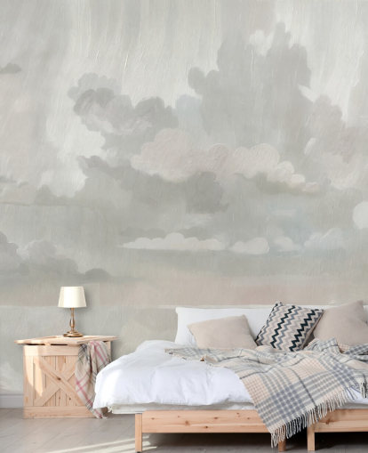 grått abstrakt skymaleri kalt Velvet Smoke fra Sir Edward for hjemmekontorer grått abstrakt skymaleri kalt Velvet Smoke fra Sir Edward for hjemmekontorer