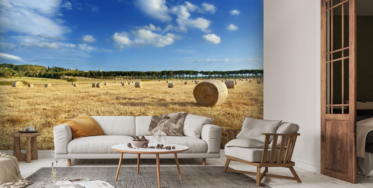 Hay Bales Wallpaper | Wallsauce UK