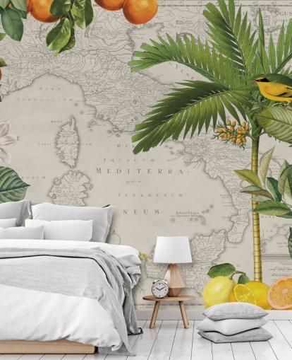 customisable mediterranean map mural called Bella Italia from Andrea Haase customisable mediterranean map mural called Bella Italia from Andrea Haase