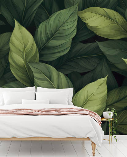 green leaf wall mural called Lush Green Leaves from Andrea Haase green leaf wall mural called Lush Green Leaves from Andrea Haase