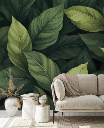Wandbild mit grünen Blättern namens Lush Green Leaves von Andrea Haase Wandbild mit grünen Blättern namens Lush Green Leaves von Andrea Haase