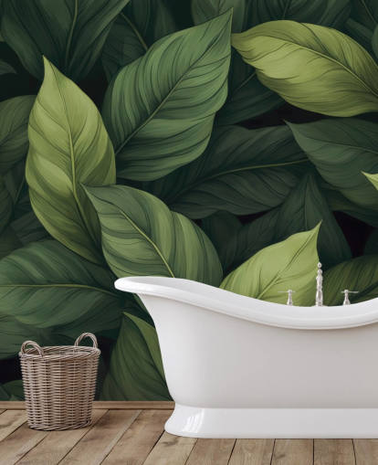 green leaf wall mural called Lush Green Leaves from Andrea Haase
