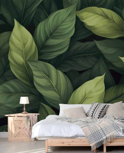 green leaf wall mural called Lush Green Leaves from Andrea Haase green leaf wall mural called Lush Green Leaves from Andrea Haase