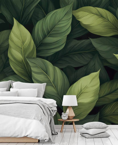 green leaf wall mural called Lush Green Leaves from Andrea Haase green leaf wall mural called Lush Green Leaves from Andrea Haase
