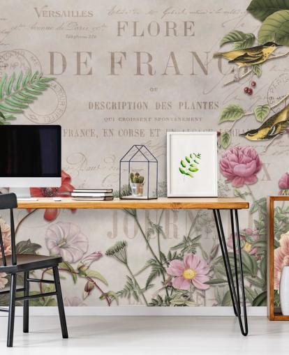 vintage fransk blomstermaleri kalt Flowers of Versailles av Andrea Haase vintage fransk blomstermaleri kalt Flowers of Versailles av Andrea Haase